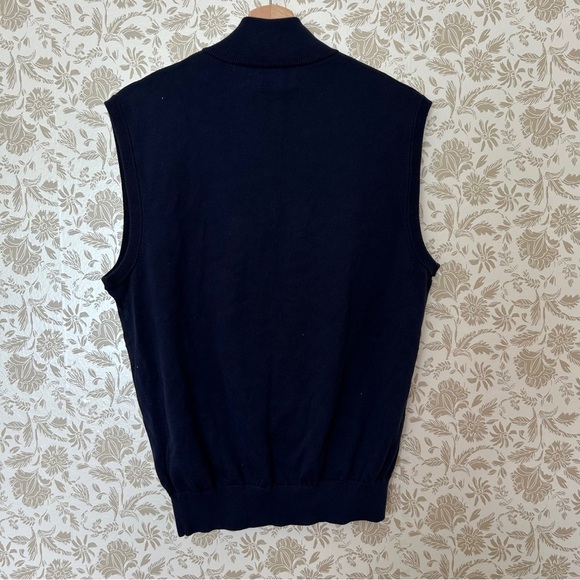 Polo Golf Ralph Lauren Pima Cotton 1/4 Zip Sweater Vest – Navy, Size M - Picture 5 of 8